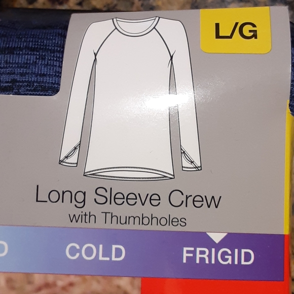 TWO CuddlDuds brand Long Sleeve Crewneck Shirt - Picture 2 of 5